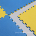 Esteiras de 40mm Jigsaw em azul / amarelo Tatami Finish